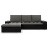 Rohová rozkladacia sedačka AURORA ľavá tmavosivá / čierna Rohová rozkladacia sedačka AURORA ľavá tmavosivá / čierna