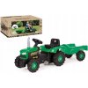 DOLU traktor šliapací s vlečkou zelený DOLU traktor šliapací s vlečkou zelený