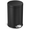 Pedálový odpadkový kôš Simplehuman – 4,5 l, okrúhly, matná čierna oceľ Pedálový odpadkový kôš Simplehuman – 4,5 l, okrúhly, matná čierna oceľ