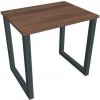 Hobis Pracovný stôl UNI O, 80x75,5x60 cm, orech/čierna Hobis Pracovný stôl UNI O, 80x75,5x60 cm, orech/čierna