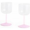 HAY Poháre na víno Tint 2 ks, clear, jade light pink and light pink HAY Poháre na víno Tint 2 ks, clear, jade light pink and light pink