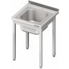 Stůl s jednokomorovým dřezem s otvorem na drtič odpadů 600x600x850 mm | STALGAST, 980636060 inox Stůl s jednokomorovým dřezem s otvorem na drtič odpadů 600x600x850 mm | STALGAST, 980636060 inox