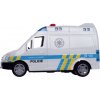 Auto polícia dodávka 15 cm na zotrvačník so zvukom/svetlom Auto polícia dodávka 15 cm na zotrvačník so zvukom/svetlom