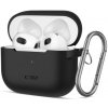 Tech-Protect Silicone Hook puzdro na Apple AirPods 3, čierne Tech-Protect Silicone Hook puzdro na Apple AirPods 3, čierne