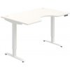 Pracovný stôl Motion Ergo, PO, 2S, 140x70,5-120,5x90 cm, biela/biela Pracovný stôl Motion Ergo, PO, 2S, 140x70,5-120,5x90 cm, biela/biela