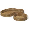 Ferm Living Ratanový podnos Isola, set 2 ks – prírodný Ferm Living Ratanový podnos Isola, set 2 ks – prírodný