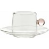 Šálka na kávu Bilia s tanierikom 120 ml svetloružová Šálka na kávu Bilia s tanierikom 120 ml svetloružová
