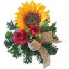 Smútočný aranžmán betonka exclusive umelá slnečnica, ružičky a doplnky Ø 28cm x 28cm Smútočný aranžmán betonka exclusive umelá slnečnica, ružičky a doplnky Ø 28cm x 28cm