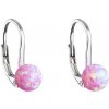 Evolution Group Pôvabné strieborné náušnice s ružovým syntetickým opálom 11242.1 Evolution Group Pôvabné strieborné náušnice s ružovým syntetickým opálom 11242.1