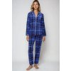 Dámske flanelové organic pyžamo Triumph Boyfriend Fit modré káro 3XL Dámske flanelové organic pyžamo Triumph Boyfriend Fit modré káro 3XL
