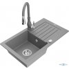 MEXEN/S MEXEN/S - Pablo granitový drez 1 s odkvapkávačom vrátane batérie Savita, šedá 6510-71-672601-71 MEXEN/S MEXEN/S - Pablo granitový drez 1 s odkvapkávačom vrátane batérie Savita, šedá 6510-71-672601-71