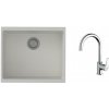 STRONG K-StrongSinks S3 Set drez Hron 530x460mm granit biela + Batéria Rhona chróm STRONG K-StrongSinks S3 Set drez Hron 530x460mm granit biela + Batéria Rhona chróm
