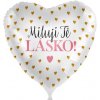 Amscan Srdce Milujem Ťa Lásko! srdiečka CZ 43 cm fóliový balónik Amscan Srdce Milujem Ťa Lásko! srdiečka CZ 43 cm fóliový balónik