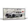 Autá SUV dizajnový návrh BMW | Obraz Vintessia v ráme Rozmery panoráma: 60x120, Rám: Čierny matný-alu Autá SUV dizajnový návrh BMW | Obraz Vintessia v ráme Rozmery panoráma: 60x120, Rám: Čierny matný-alu