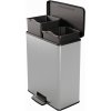 CURVER DECO BIN DUO 26L+26L Odpadkový kôš 48,6 x 31,6 x 61,5 cm strieborný 01129-C70 CURVER DECO BIN DUO 26L+26L Odpadkový kôš 48,6 x 31,6 x 61,5 cm strieborný 01129-C70