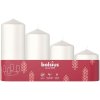 Sviečky Bolsius Pillar Advent, Vianoce, biele, 60/80/100/120x48 mm, bal. 4 ks Sviečky Bolsius Pillar Advent, Vianoce, biele, 60/80/100/120x48 mm, bal. 4 ks