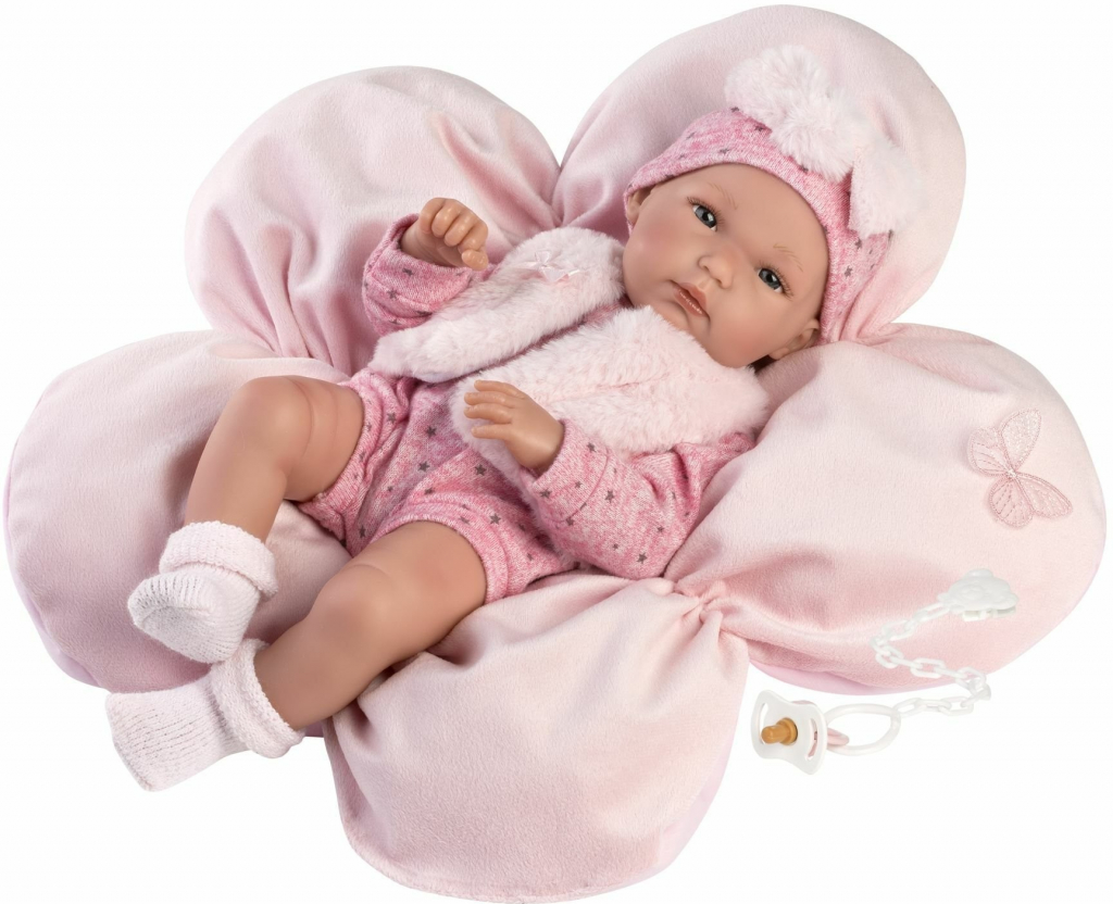 Llorens 63592 NEW BORN DIEVČATKO- realistická bábätko s celovinylovým telom 35 cm