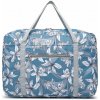 KONO skládacia vodotesná cestovná taška - modrá - ľalie KONO skládacia vodotesná cestovná taška - modrá - ľalie