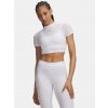 Under Armour Dámske tričko HeatGear Crop Mock SS White