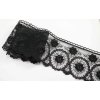 Polyesterová vyšívaná čipka - čierna - šírka 8 cm Polyesterová vyšívaná čipka - čierna - šírka 8 cm