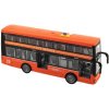 Autobus patrový oranžový na setrvačník se světlem a zvukem, plast, 28cm Autobus patrový oranžový na setrvačník se světlem a zvukem, plast, 28cm