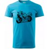 Športová motorka - Klasické pánske tričko vyššej gramáže - S ( Svetlý tyrkys ) Športová motorka - Klasické pánske tričko vyššej gramáže - S ( Svetlý tyrkys )