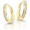 Cutie Jewellery kruhové náušnice zo žltého zlata C3342-80-X-1 biela