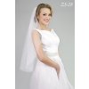 Jednoduchý svadobný závoj bez lemovania ZS-28 Výber farby: biela Jednoduchý svadobný závoj bez lemovania ZS-28 Výber farby: biela