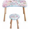 HOME ELEMENTS & POPCORN Detský stôl so stoličkou Kvetinová víla