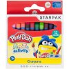 Voskové pastelky 12 farieb Play-Doh STARPAK