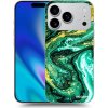 Picasee silikónový čierny obal pre Apple iPhone 17 Pro - Green Gold Picasee silikónový čierny obal pre Apple iPhone 17 Pro - Green Gold