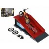 Skatepark - bicykel prstový skrutkovací s rampou plast 10cm s doplnkami 3 farby v krabici Skatepark - bicykel prstový skrutkovací s rampou plast 10cm s doplnkami 3 farby v krabici