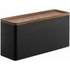 Yamazaki 3-poschodový úložný box Rin 5810, čierny Yamazaki 3-poschodový úložný box Rin 5810, čierny