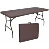 TZB Cateringový skladací ratanový stôl 180x75x73,5 cm – hnedý TZB Cateringový skladací ratanový stôl 180x75x73,5 cm – hnedý