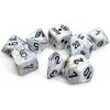Kocka Set 8 Lab Dice Marble Calcite/Black