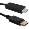 Qoltec DisplayPort – kábel HDMI 1 m čierny (50435) Qoltec DisplayPort – kábel HDMI 1 m čierny (50435)