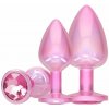 Ouch! Paris Collection Anal Plug Set Pink sada 3 kovových análnych kolíkov