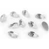 Brúsené kamienky kvapky našívacie - crystal (216 ks)