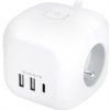 Solight 3z + USB A+C prodlužovací přívod - kostka, kabel 2m, 3 x 1mm2, bílý, vypínač PP145C Solight 3z + USB A+C prodlužovací přívod - kostka, kabel 2m, 3 x 1mm2, bílý, vypínač PP145C