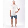 Gina 79172 pánské pyžamo krátké šedobílé petrolejové