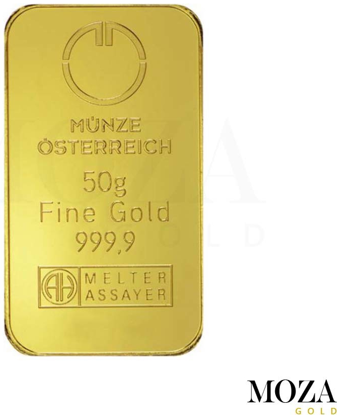 Münze Österreich zlatá tehlička 50 g
