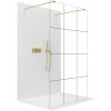 CERANO - Sprchová zástena Walk-in Onyx Duo Ľ/P - 8 mm - hranatá vzpera - zlatá kartáčovaná, industriálne sklo - 110x200 cm CERANO - Sprchová zástena Walk-in Onyx Duo Ľ/P - 8 mm - hranatá vzpera - zlatá kartáčovaná, industriálne sklo - 110x200 cm