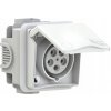 Zásuvka pod omietku priechodná 16A 5P 400V biela IP44 DESIGN 885-6v Zásuvka pod omietku priechodná 16A 5P 400V biela IP44 DESIGN 885-6v
