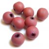 Pogumované sklenené korálky 8mm 1ks stará ružová (otvor 1mm) Pogumované sklenené korálky 8mm 1ks stará ružová (otvor 1mm)