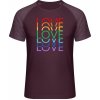 Mymate Predĺžené Tričko MY111 - Dúhový dizajn - Love, Love, Love - Burgundy / Heather Burgundy - XL - Pánske Mymate Predĺžené Tričko MY111 - Dúhový dizajn - Love, Love, Love - Burgundy / Heather Burgundy - XL - Pánske