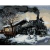 Diamondi Diamantové maľovanie VLAK V ZIME D. RUSTY RUST 40 x 50 cm bez rámu a bez vypnutia plátna