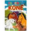 Farebné kone maľovánka s nálepkami Farebné kone maľovánka s nálepkami