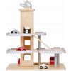 Eco Toys Veľká drevená garáž s výťahom hnedá Eco Toys Veľká drevená garáž s výťahom hnedá