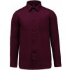 COTTON Pánska košeľa s dlhým rukávom KARIBAN, vínová, Varianta bordó, vínová, Veľkosť 4XL COTTON Pánska košeľa s dlhým rukávom KARIBAN, vínová, Varianta bordó, vínová, Veľkosť 4XL