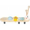 Drevené hračky - hudobný mini stolík Húsenica Sweet Cocoon 12m+, Janod Drevené hračky - hudobný mini stolík Húsenica Sweet Cocoon 12m+, Janod